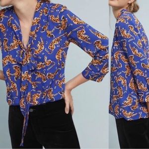 🐅 Anthropologie Conversations 17 of 52 Tiger Blouse